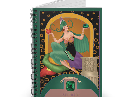 May & Emerald (from the Gem Series) by Sofia Chiostri Spiral Notebook - Ruled Line