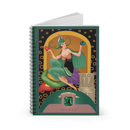 May & Emerald (from the Gem Series) by Sofia Chiostri Spiral Notebook - Ruled Line