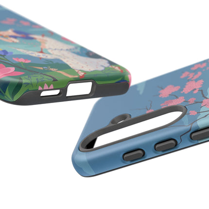 🌸☂️ The Lady Of The Falling Blossoms Phone Case – Art Deco Garden Whimsy