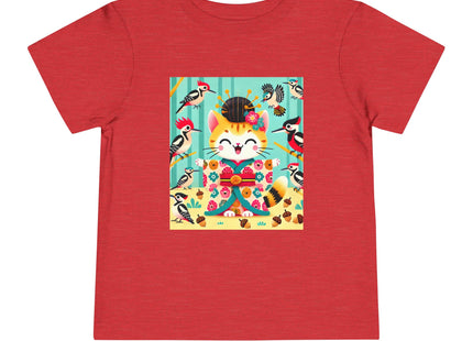 Geisha Kitten in the Woodpecker Grove Toddler Short Sleeve Tee