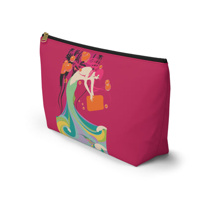Mermaid Dive Cosmetic Bag – Vibrant Waves & Playful Charm
