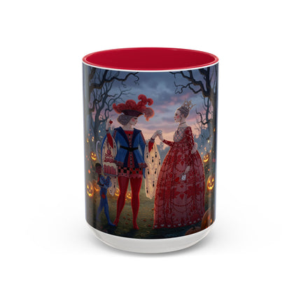 ♥️🎃 The Queen Of Hearts Halloween Masquerade Colorful Mug – Royal Halloween Fantasy