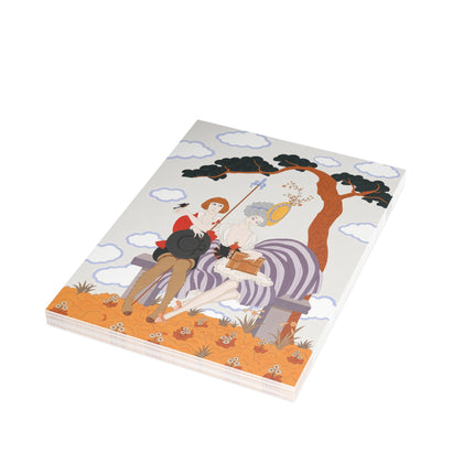 🐦🌸 The Bird Is Quickly Tamed Postcards With Envelopes – George Barbier Art Deco Garden Whimsy