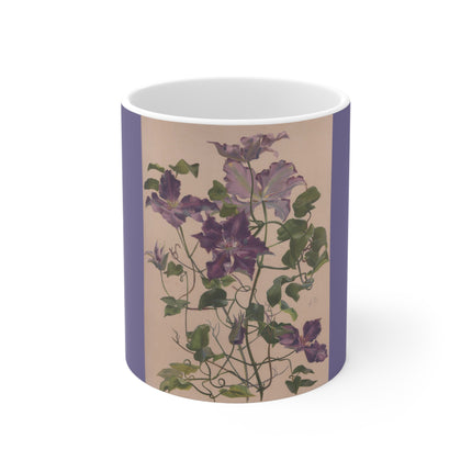 Watercolor of a Clematis by Alice Bailly Ceramic Mug 11oz