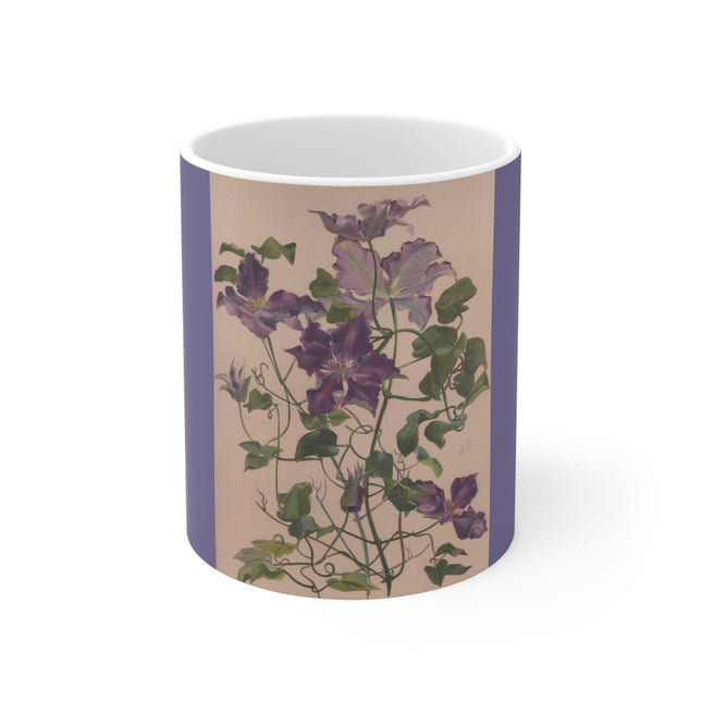 Watercolor of a Clematis by Alice Bailly Ceramic Mug 11oz
