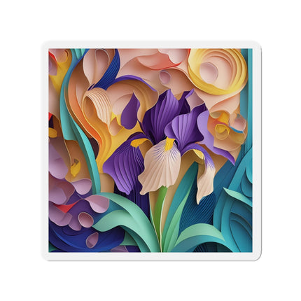 The Elegant Iris Flower Die-Cut Magnets (5 Sizes)