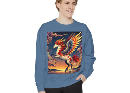Flame-Winged Horse at Sunset Sweatshirt