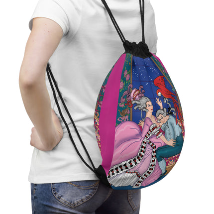 The Jealous Parrot by George Barbier Drawstring Bag