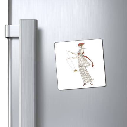 Robe de linon imprimé (Printed linen dress) by George Barbier Magnets (3 Sizes)