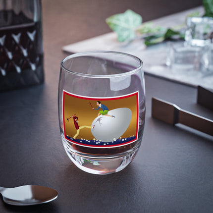 Crack-Up Comedy: The Great Egg Duel Whiskey Glass