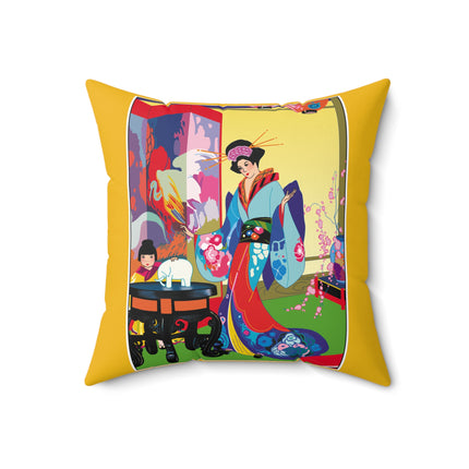 A Timeless Journey by Umberto Brunelleschi Spun Polyester Square Pillow