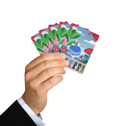 🌸🌿 The Lady Of The Blossoming Terrace Playing Cards – Art Deco Floral Garden Elegance