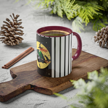 A Witch’s Moonlit Flight Colorful Mugs, 11oz
