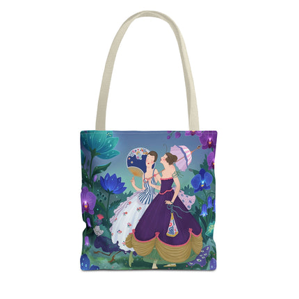 🌸☂️ The Ladies Of The Garden Promenade Tote Bag – Art Deco Floral Elegance