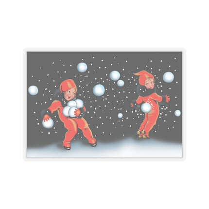 Festive Snowball Kiss-Cut Stickers (4 Sizes)