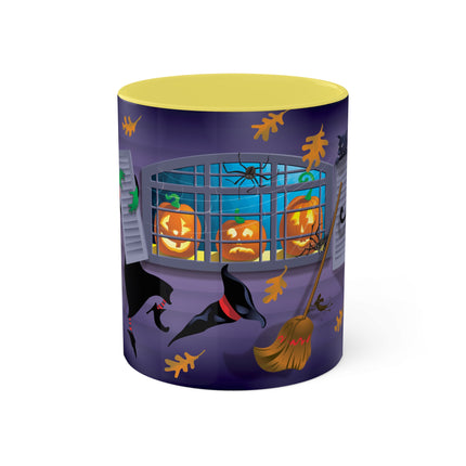 Whimsical Halloween Mischief Colorful Mugs, 11oz