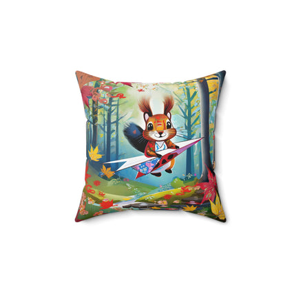 Acorn Aviator Spun Polyester Square Pillow