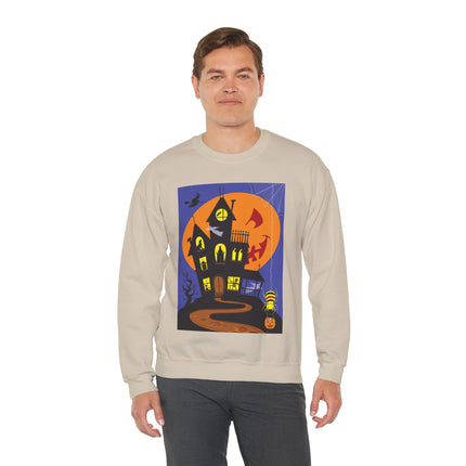 Halloween Night at the Haunted House Unisex Heavy Blend™ Crewneck Sweatshirt