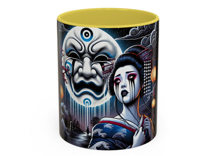 Geisha’s Black Ink Tears Colorful Mugs (11oz, 15oz)