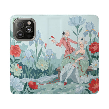 🌹💌 The Secret Rose Garden Courtship Flip Case – Art Deco Floral Romance