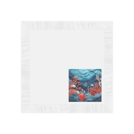 Enchanting Underwater Scene White Coined Napkins