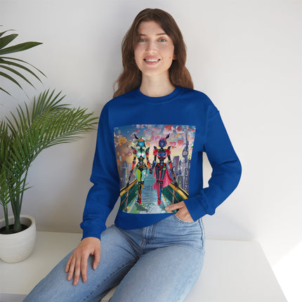 Cyber Punk Robot Models Unisex Heavy Blend™ Crewneck Sweatshirt