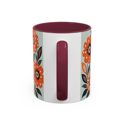 🧳🌼 The Grand Floral Voyage Colorful Mug – Art Deco Travel Elegance