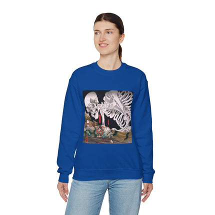 Mitsukuni Defying the Skeleton Spectre by Utagawa Kuniyoshi Heavy Blend™ Crewneck Sweatshirt