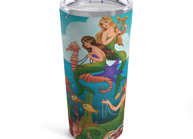 Three Mermaids with Strings of Pearls by Carlo Chiostri Tumbler 20oz