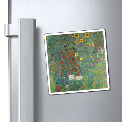 Farm Garden with Sunflowers by Gustav Klimt Magnets (3 Sizes)
