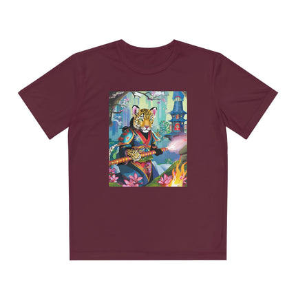 Cyberpunk Leopard Youth Competitor Tee