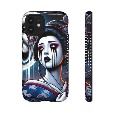 Geisha’s Black Ink Tears Phone Cases