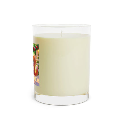 Naughty or Nice Kitten Christmas Scented Candle - Full Glass, 11oz