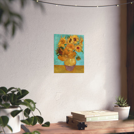 Vase with Twelve Sunflowers by Vincent Van Gogh Fine Art Posters