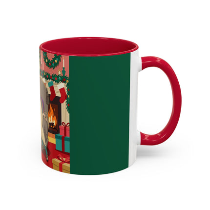 🖤🔥 The Lady Of The Christmas Hearth Colorful Mug – Art Deco Holiday Elegance