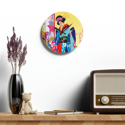 A Timeless Journey by Umberto Brunelleschi Acrylic Wall Clock, Round and Square