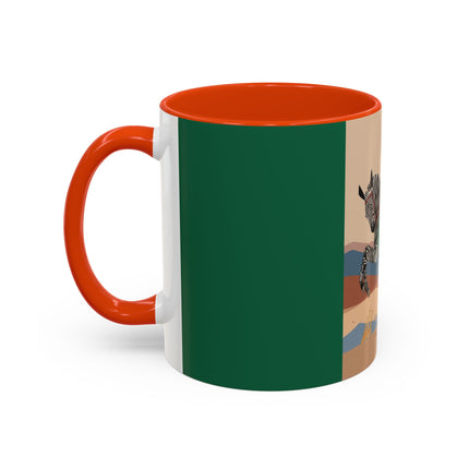 Zebra Rider Colorful Mugs – Safari Chic & Art Deco Adventure