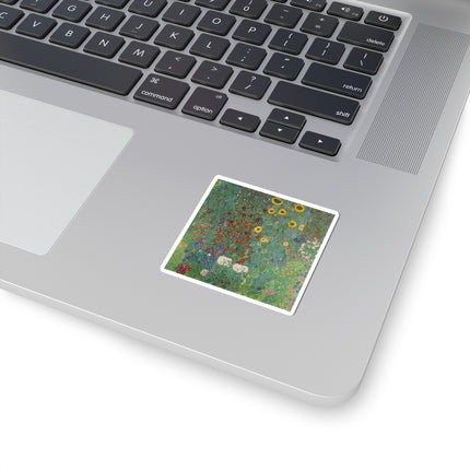 Farm Garden with Sunflowers by Gustav Klimt Kiss-Cut Stickers (4 Sizes)