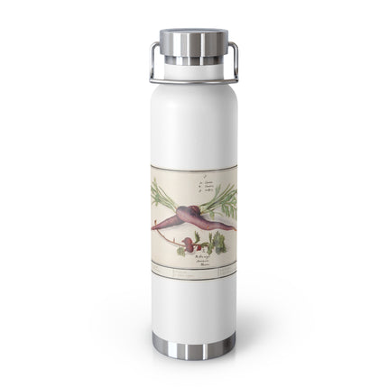 Carrot, Daucus carota and red currant, Ribes rubrum by Anselmus Boëtius de Boodt Copper Vacuum Insulated Bottle, 22oz