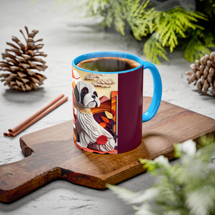 Shih Tzu at an Autumn Colorful Mugs (11oz, 15oz)