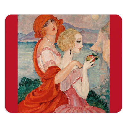 Sur la Route d'Anacapri by Gerda Wegener Mouse Pad, Round and Rectangle