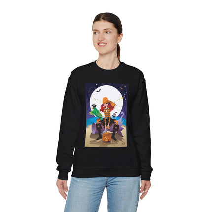 Moonlit Pirate Halloween Unisex Heavy Blend™ Crewneck Sweatshirt