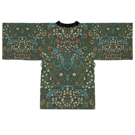 Blackthorn by William Morris Long Sleeve Kimono Robe (AOP)