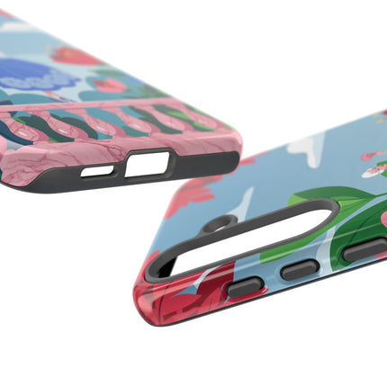 🌺🪭 The Lady Of The Grand Flower Terrace Phone Case – Art Deco Garden Elegance