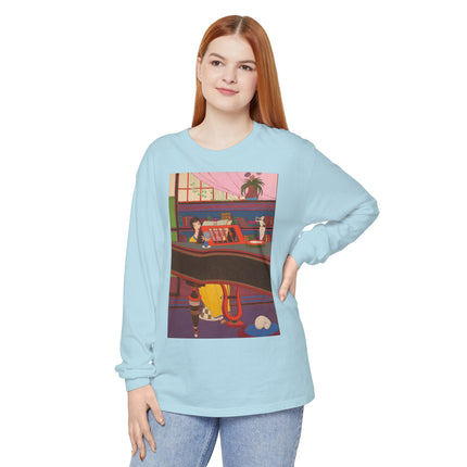 La Musique by Charles Martin Garment-dyed Long Sleeve T-Shirt