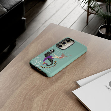 Mermaid on Seahorse Phone Case – Mythic Ocean Grace