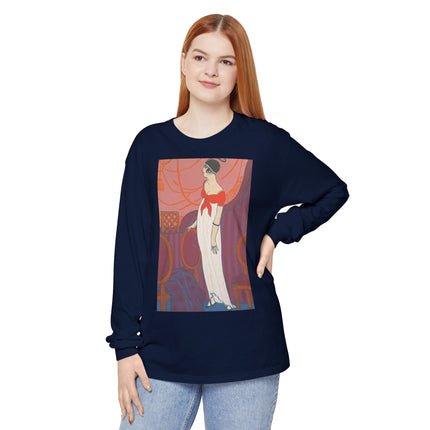 L’Entracte by Georges Lepape Garment-dyed Long Sleeve T-Shirt