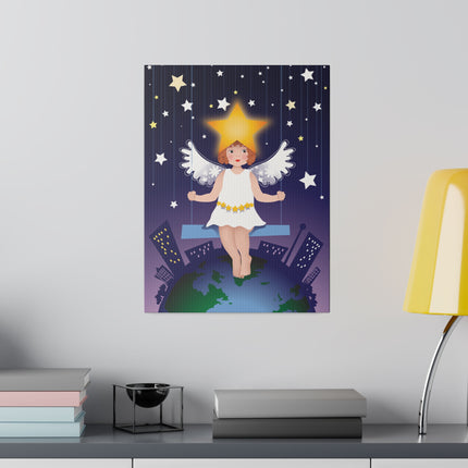 Celestial Magic – Angel on a Swing Under the Stars