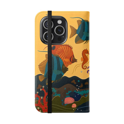 🐚🌊 The Lady Of The Enchanted Pearl Flip Case – Art Deco Undersea Fantasy
