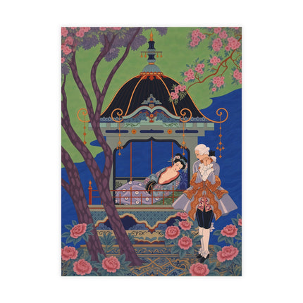 🌸🏯 The Lady Of The Flowering Pavilion Postcard Bundles – Art Deco Garden Romance